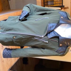 Vegan leather canvas jacket from PacSun